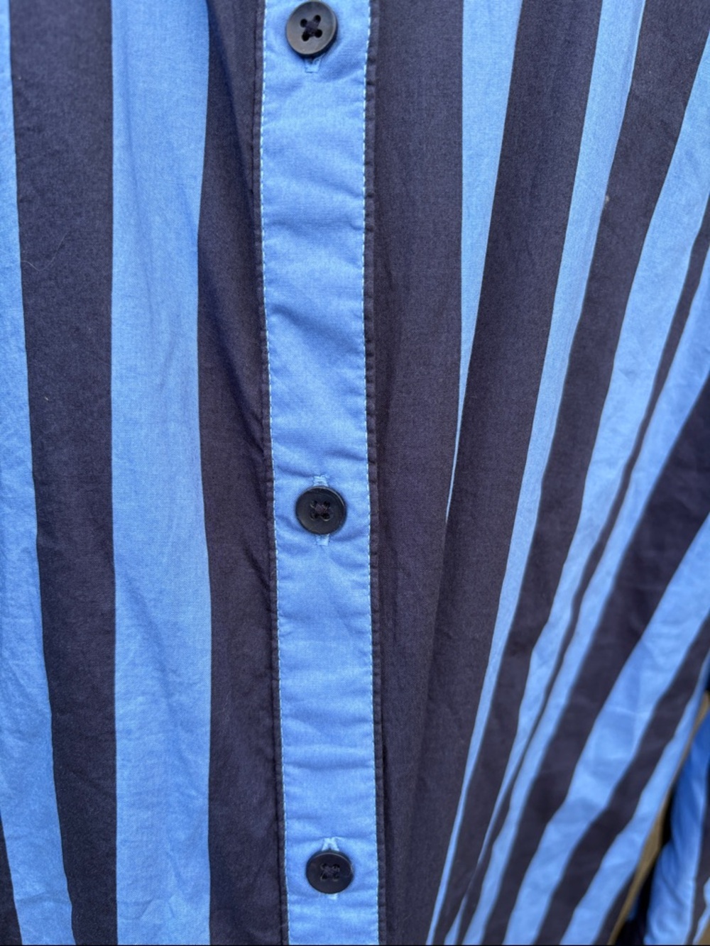 NWT Aerie Anytime Fave oversized Button Down Striped Top Size Large - Picture 6 of 11